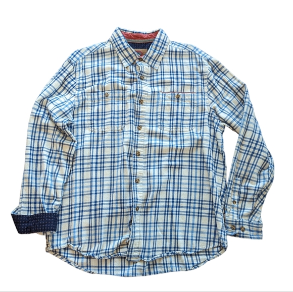 Blue and white flannel - Picture 1 of 2